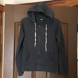 JCrew zip front sweatshirt, small, heathered grey